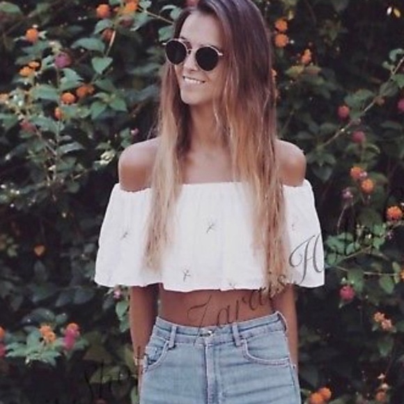 Zara off the shoulder cotton embroidered vacation EASTER outfir - Picture 6 of 6